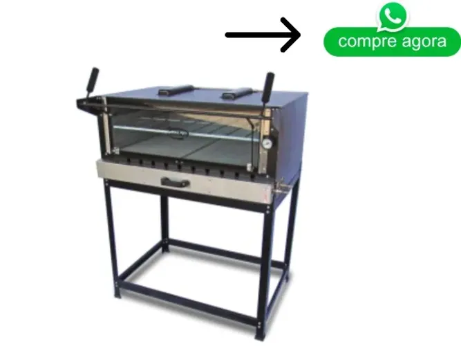 Forno com Pedra Refratária Crital Aço 80x60 Novo