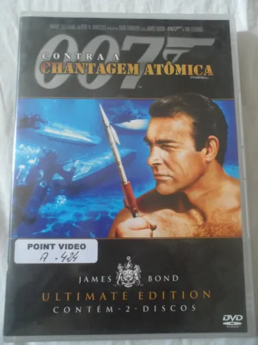 DVD duplo 007 Contra a Chantagem Atômica Ultimate Edition de locadora