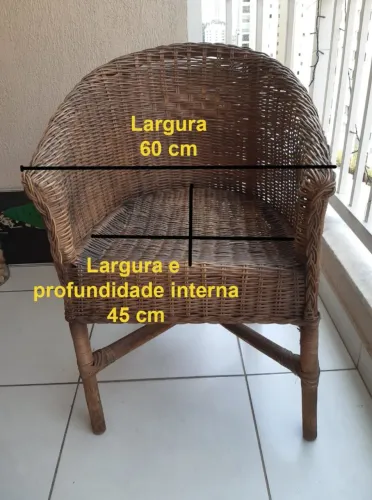 Cadeira/Poltrona em fibra natural Tok Stok