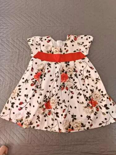 Vestido Infantil Floral Pupi - Tamanho M ( 6 a 12 meses) <br>? Usado, em ótimo est