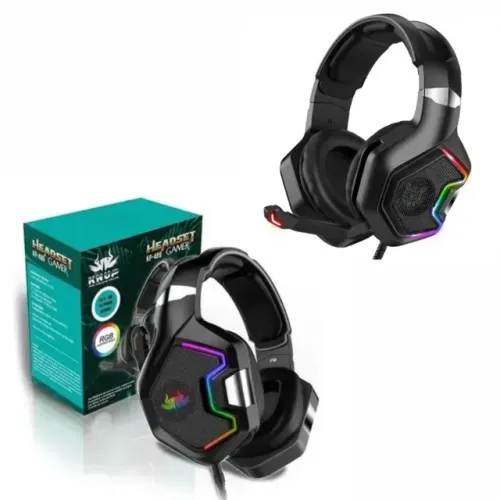 Headset Gamer KNUP KP-489 - Som Estéreo Imersivo, Microfone Ajustável e Conforto Prolongad