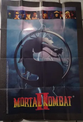 Poster mortal Kombat 2 original master system 60x43cm