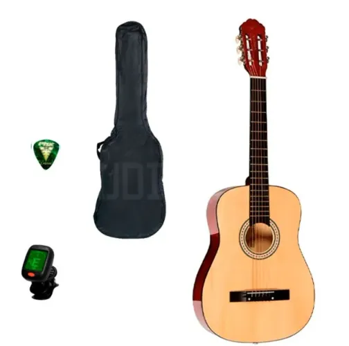 Kit Violão Vogga VCA-101N NT com Afinador, Capa e Palheta 