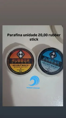Parafina Rubber Sticky Surf Wax 20,00 água fria ou água quente 