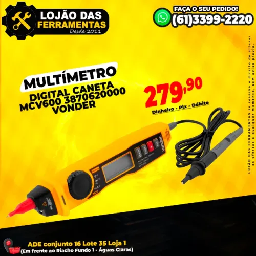 Multímetro Digital Caneta MCV600  * Vonder