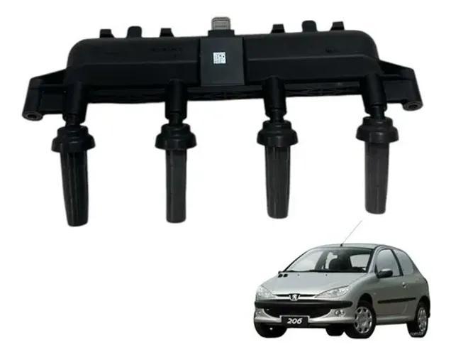 Bobina De Ignição Citroen C3 Peugeot 206 1.4 2004 2005 2006 2007 2008 Original  