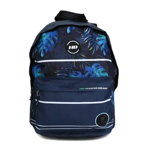 Mochila HD  Hawaiian Dreams Lines Azul Marinho Nova