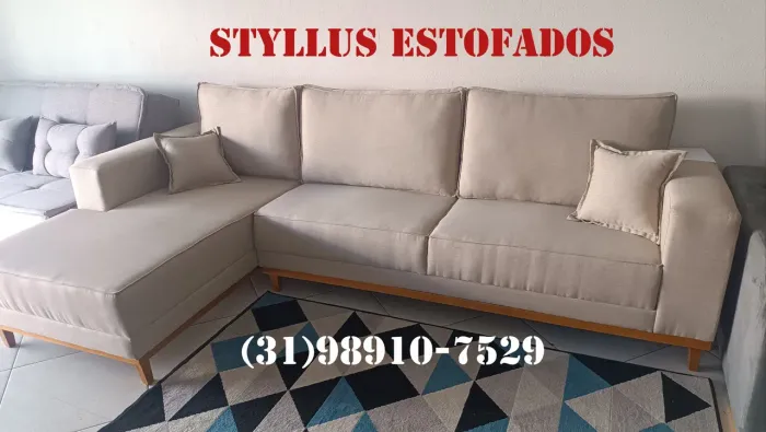 Sofá de Canto Moderno e Confortável