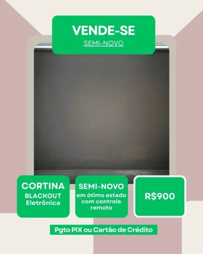 Cortina Blackout Eletrônica com Controle Remoto - Semi-nova