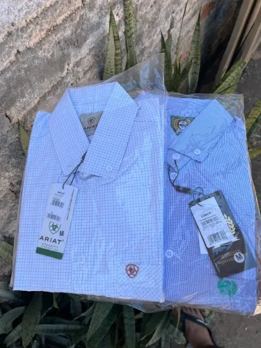 ? Camisa Manga Curta Wrangler, Ariat e Cinch Original M/G ?