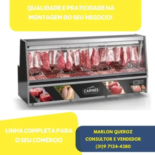Balcão de Açougue 3M Preto Gelopar 220v