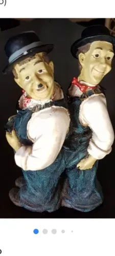 Boneco de resina gordo e magro