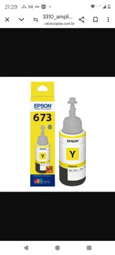 Tinta Epson 673 Amarela 
