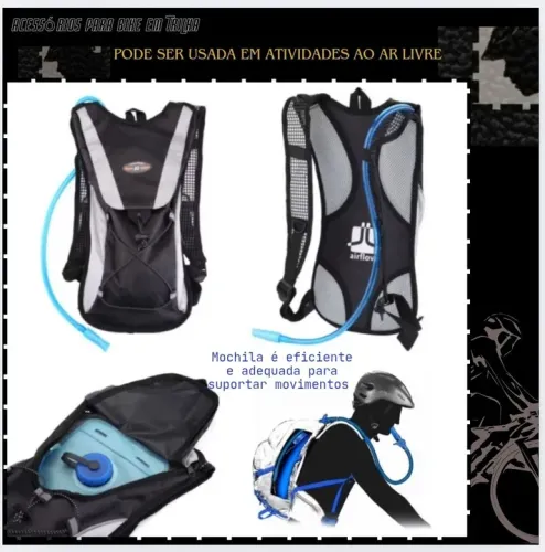 Mochila térmica de Hidratação Ciclismo com refil de 2 litros 