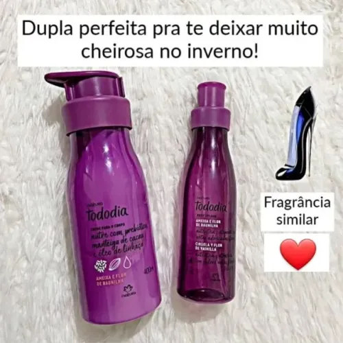 Combo Natura Tododia Ameixa e Flor de Baunilha (Body Splash + Creme)