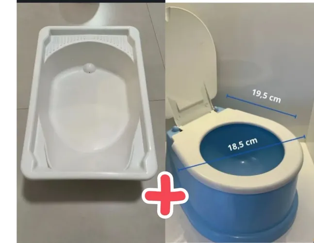 BANHEIRA RÍGIDA BURIGOTTO 20 LITROS + Assento Redutor Troninho Infantil