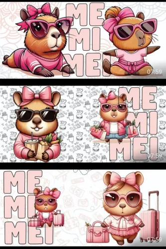Caneca personalizada alça e interior colorido Capivara - Me mimei