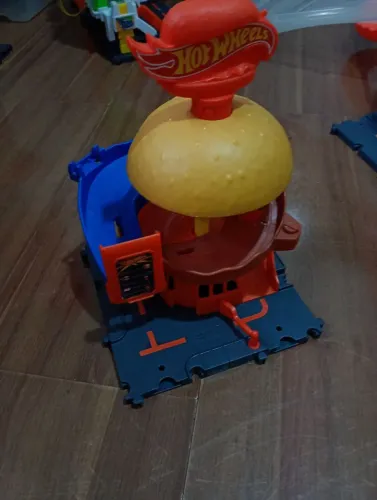 Pista Hotwheels hamburgueria 