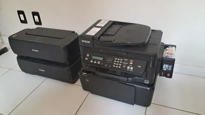 Impressoras com defeito<br>Marca: Canon, Epson e HP