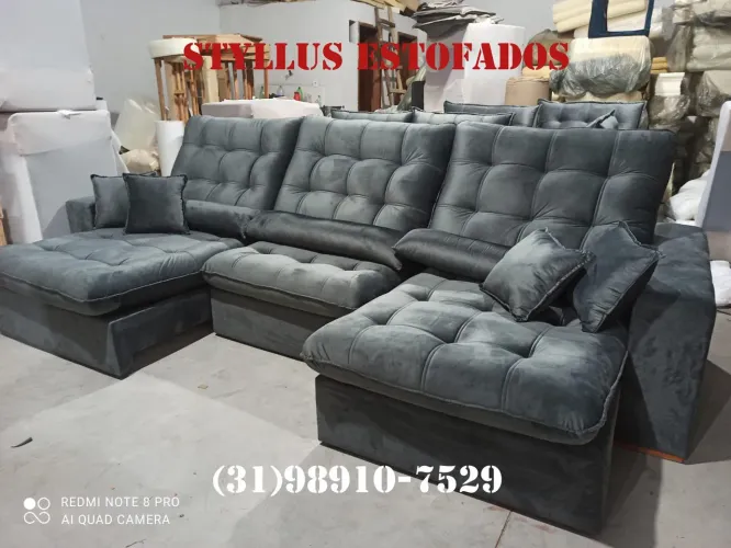Sofa retrátil tamanho família- 5 Lugares