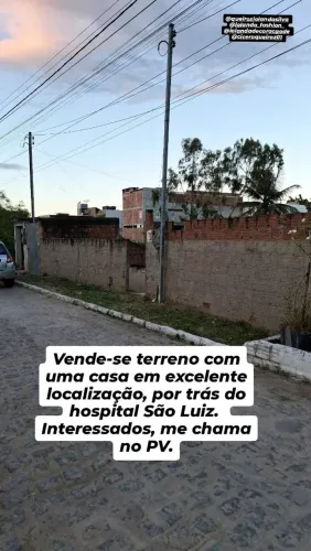 Vendo terreno com uma casa no centro de Surubim, por trás do hospital São Luiz.