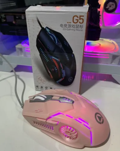Mouse Gamer G5 Ergonômico RGB Led DPI Ajustável 1200-3200