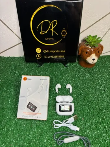Fone de Ouvido sem fio Basik 4ª geração com Tela colorida e bateria até 20 horas. FON-6697