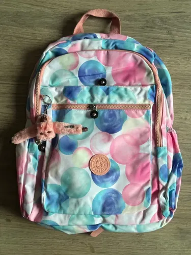 Mochila Kipling Colorida com Bolinhas