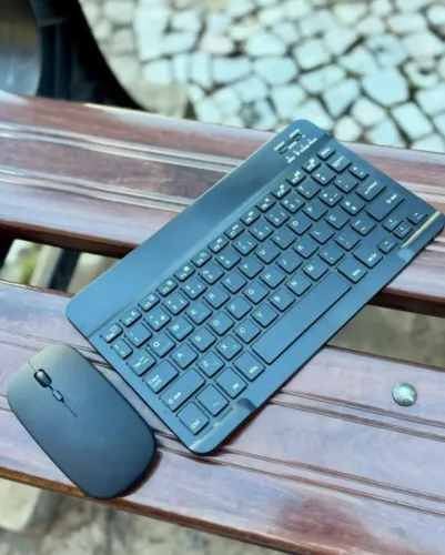 Teclado com Mouse Sem Fio Bluetooth Portatil - Entrega das 9 até as 22hrs
