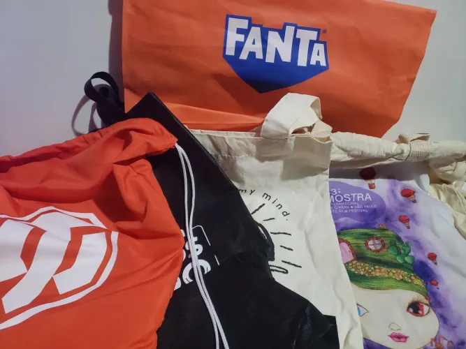 8 Ecobags diversas games cinema turma da Mônica