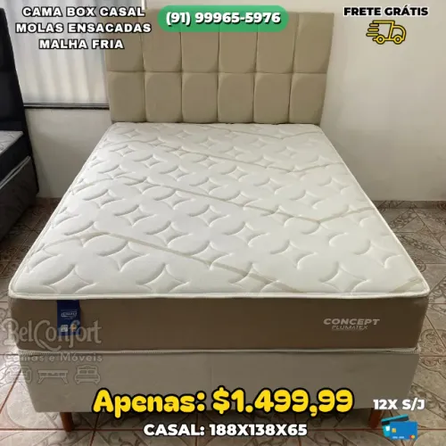 Cama Box Casal Molas Enscadas Concept