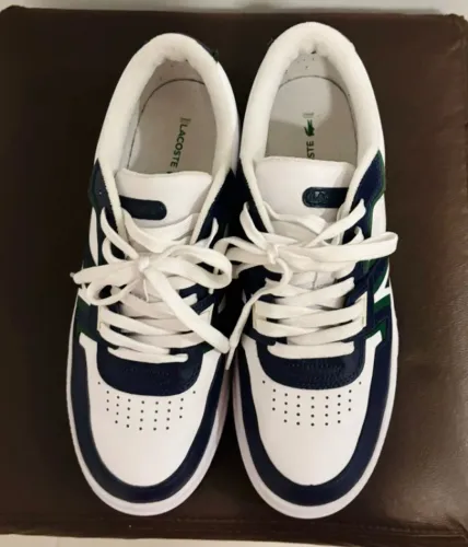 Tênis de Couro com Contraste L001 Masculino - Tam. 43