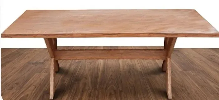 Mesa de jantar madeira rústica pé em X