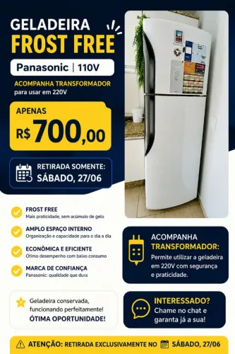 Geladeira Panasonic 