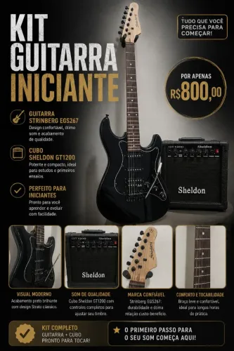 Kit Guitarra e Amplificador