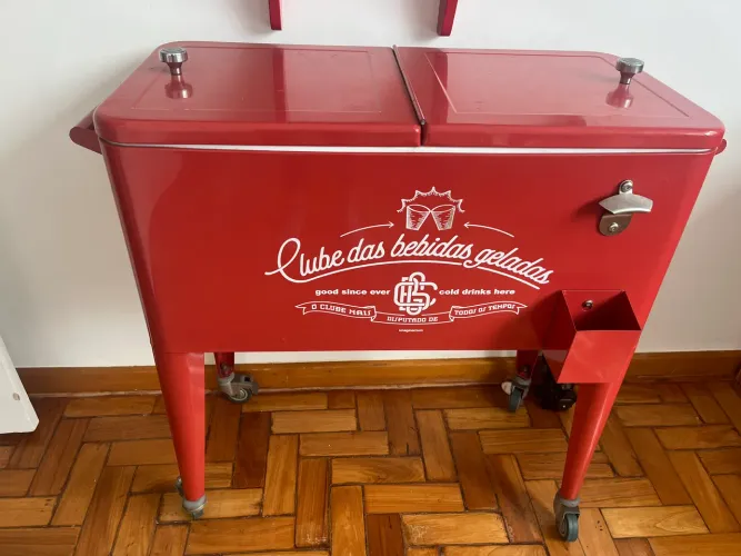 Cooler vintage Imaginarium com rodinhas 