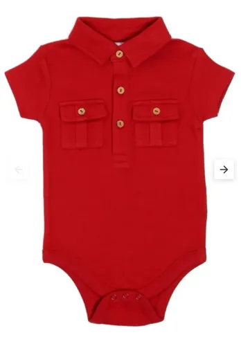 Body polo Vermelho Baby Riachuelo