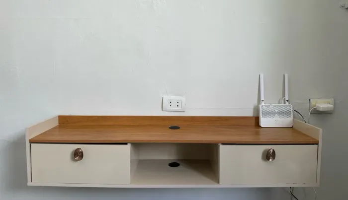 Rack de Parede Suspenso com 2 Gavetas - Escrivaninha