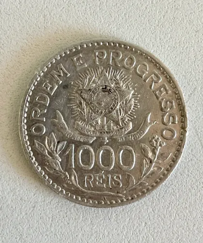 Moeda Antiga de 1000 Reis de 1913 -A 
