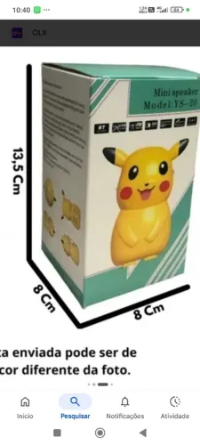 Caixinhas bt de som picachu