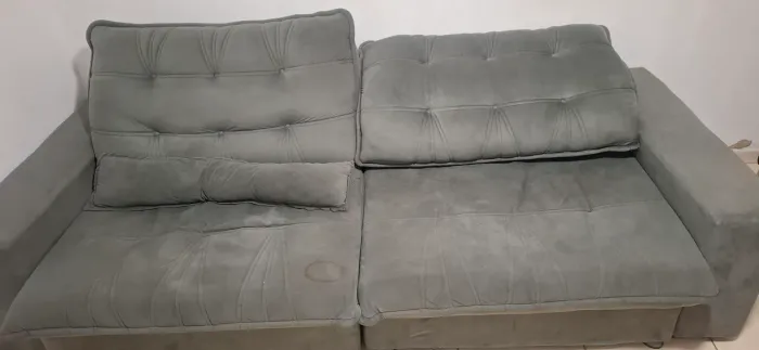 SOFA RETRÁTIL GRANDE CINZA ESCURO