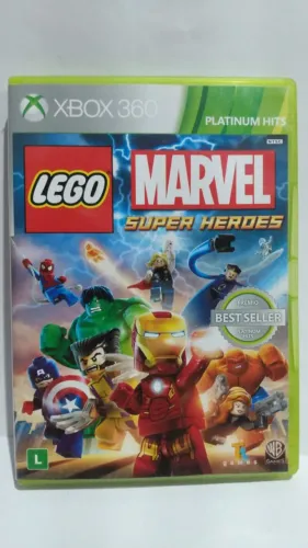 Jogo Xbox 360 LEGO Marvel Super Heroes platinum Hits.