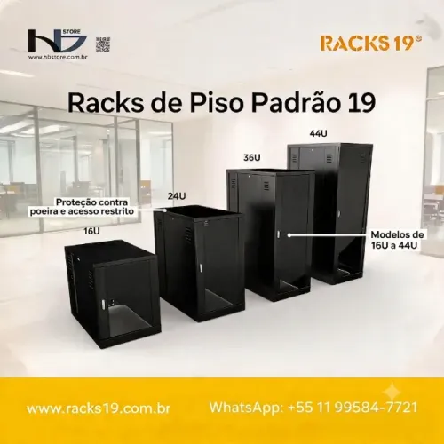 Rack de Piso 16U à 44U - Valor simbolico apartir 1000 Novos.