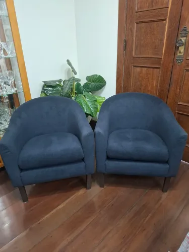 Kit poltronas de canto suede