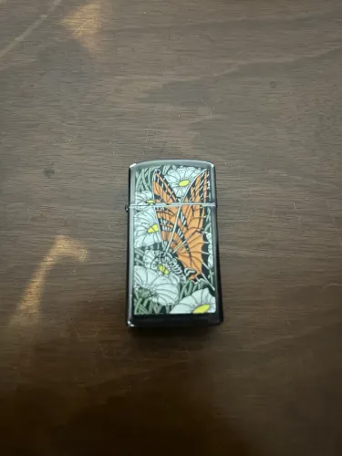 Zippo Slim - BARRETT SMYTHE, BORBOLETA MONARCA Vintage Anos 90