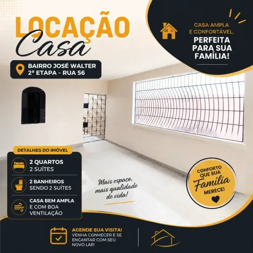 Casa Jose Walter 2 Etapa Rua 56 para aluguel possui 100 metros quadrados com 2 quartos em