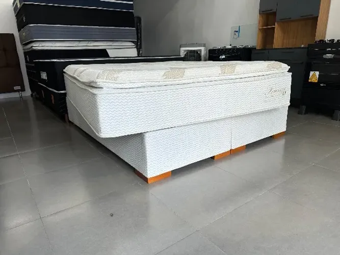 Cama Queen de luxo Completa | Colchão + Base | Preço Especial