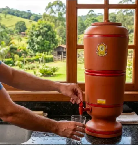 FILTRO DE BARRO 14 LITROS C/VELA TRIPLA AÇÃO