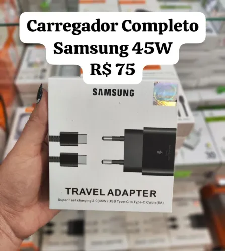 Carregador Samsung Turbo 45W R$ 75