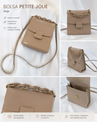 Bolsa Petite Jolie Original Nude/Bege - Excelente Estado
